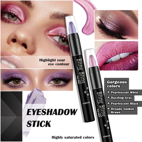 JunKuJK 8PCS Cream Eyeshadow Sticks Set,Blendable Matte Eye Shadow Pencil,High Pigmented Eye Shadow Crayon Makeup Kit,Waterproof Long Lasting Professional Eye Shadow Stick for Women