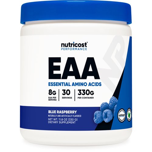 Nutricost EAA Powder 30 Servings (Blue Raspberry) - Essential Amino Acids - Non-GMO, Gluten Free, Vegetarian Friendly