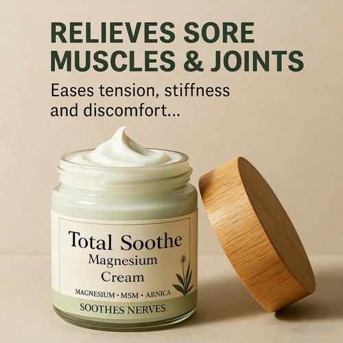 Total Soothe Magnesium Cream - Joint Relief Cream with Mineral Delivery Formula, MSM & Arnica – Fast Absorbing, Non-Greasy Topical for Everyday Joint & Muscle Comfort