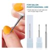 NMKL38 Safety Nail Drill Bits Tungsten Carbide Rotary Burrs Cuticle Clean for Nail Salon Manicure Tools 3/32" Grain Shaped for Electric Nail File Machine
