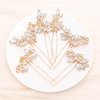 Oriamour Bridal Wedding Crystal Hair Pins Wedding Hair Accessories for Women and Girls Pack of 6 (Gold)