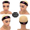 Atimiaza 2 Pcs Elastic Bands for Wig, Lace Melting Bow Tie Band, Edge Wrap to Lay Edges (Pack of 2)