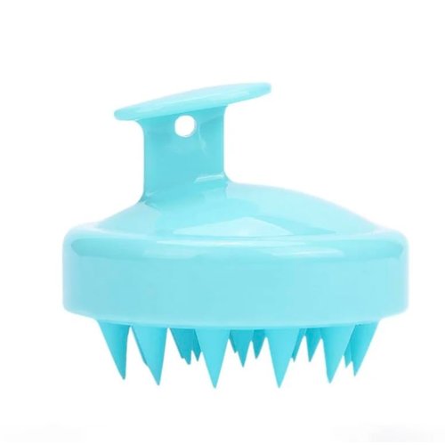 Generic Scalp Massager Shampoo Brush with Soft Silicone Bristles for Scalp Care and Hair Growth, Scalp Scrubber Exfoliator for Dandruff, Wet & Dry for Men, Women and Kids (Teal Blue)