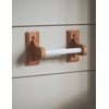 Design House 561209 Dalton Wall-Mounted Toilet Paper Holder, Honey Oak Finish, One Size