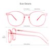 VisionGlobal Blue Light Blocking Glasses for Women/Men, Anti Eyestrain, Stylish Oval Frame, Anti Glare (Clear Pink, 3.75 Magnification)