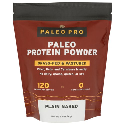 PaleoPro Protein Powder Grass-Fed, Pastured, Cage-Free Protein | Gluten Free, Dairy Free. No Sugar, Soy, Grains or Net Carbs | Paleo & Keto Friendly - Plain Naked, 15 Servings