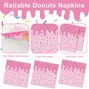 CHUNNIN 96Pcs Donuts Birthday Party Plates and Napkins Donut Themed Party Decorations Pink Donut Party Dessert Plates Donut Tableware Set for 24 Guests Grow Up Themed Baby Shower Party Favors Supplies