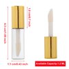 YIPINER Case of 90 packs, Empty Plastic Clear Lip Gloss Tubes Lip Balm Bottle Container Gold Transparent 1.2ML Makeup Tool for Women (90 pcs, Gold)