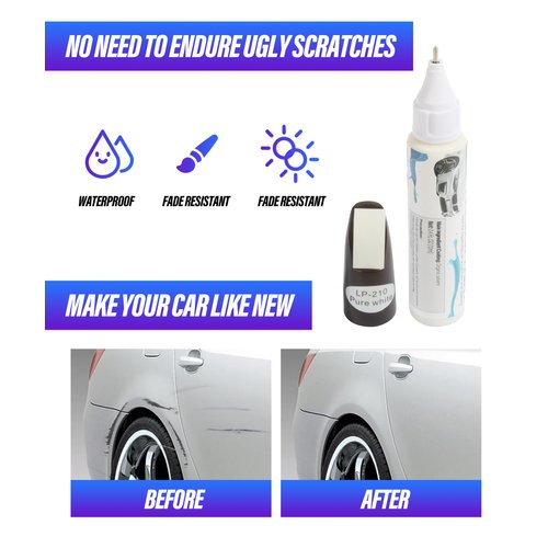 ESEWALAS Car Scratch Remover Car Paint,Touch Up Paint,Easy & Quick Auto Car Paint Scratch Repair,2 in 1 Touch Up Paint Pen,Car Scratch Repair Automotive Touch up Paint Pen for Car Scratch Repair Various (White)