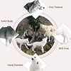 RCOMG 8PCS Wolf Toy Figures, Realistic Wild Animal Wolf Figurines Plastic Jungle Forest Animal Toys Figurines for Kids Boys Girls