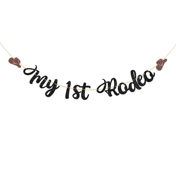 Embhhor My 1st Rodeo Banner, Mexican Theme First Birthday Party Decoration Banner for Little Cowboy Cowgirl, Wild West 1st Birthday Party Supplies