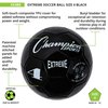 Champion Sports Extreme Series Soccer Ball, Size 4 - Youth League, All Weather, Soft Touch, Maximum Air Retention - Kick Balls for Kids 8-12 - Competitive and Recreational Futbol Games, Black