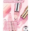 Jelly Color Changing Lipstick, Shimmer Glitter Lip Balm Lip Tinted Gloss, Hydrate & Plump Glimmer Natural Pink Magic Sparkle Glow PH Lipstick, Vegan & Cruelty Free, Christmas Gifts for Women - 02