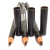3 Pcs x Italia Deluxe 1002 Dark Brown Ultra Fine Eye liner Pencil Eyeliner Set + Free ZipBag, Full Size