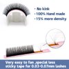 Qeelasee 0.07 Thickness D Curl 10mm Volume Mink Eyelash Extensions Silk Individual Lash Extensions Semi-permanent Pure Korean Silk lashes Soft Application for Professional Salon Use