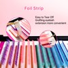 Beauty7 Colored Lash Ombre Lash Extensions Rainbow Lashes Easy Fan Lashes Self Fanning D Curl 0.07mm Thickness 12mm 14mm 16mm Mixed Length Dramatic Eyelashes