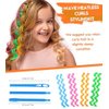 YEVYO 30 Pcs Heatless Hair Curlers Wave Curls Styling Kit with 2 Pcs Styling Hooks, No Heat Hair Curlers Heatless Wave Curlers for Women Girls Long Medium Short Hair (6 Colors, 45 cm/17.71 inch)