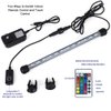 MQ 8 in Submersible LED Aquarium Light, 1.2W Color Changing Fish Tank Light with Remote Control, IP68 Crystal Glass 9 LEDs Lights Bar, for Fish Tank 10-15 inch