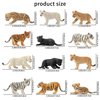Toymany 12 Safari Animal Figurines, High Emulational Baby Plastic Zoo Animals, Lions Tigers Leopards Figure Toy Set, Easter Eggs Cake Toppers Christmas Birthday Gift for Kids Toddlers