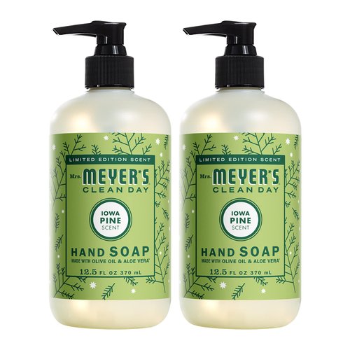 Mrs. Meyer's Liquid Hand Soap, Cruelty Free and Biodegradable Formula, Iowa Pine Scent, 12.5 oz (Pack of 2)