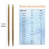 Mdoker Bamboo Double Pointed Knitting Needles Carbonized Bamboo Knitting Needle 7.9 inch(20cm) Length for Handmade Creative DIY Knitting Yarn Projects,Size US 6(4mm)