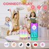 YLL Mini Karaoke Machine for Kids Adults, Portable Bluetooth Speaker with 2 Wireless Microphones, Christmas Birthday Gifts Toys for Girls Ages 4, 5, 6,7, 8,9,10,11,12+ Years Old Toddler (Lightpink)