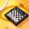 5 in 1 Small Magnetic Checkers Board Game Set Travel Game Road and Flight Trip Essentials Magnetic Travel Chess Checkers for Trip Camping Activities Party Game for Adults and Teens