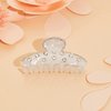 LILIE&WHITE Ivory Acrylic Hair Clip with Heart Shape Rhinestones, Medium Size, 2 Pieces, Women's Hair Accessory