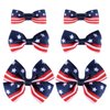 July 4th Hair Bow Clips Small Cute Patriotic Red White Blue Ribbon Hair Pins Alligator Barrettes for Toddler Baby Teen Girls Kids Independence Day Back School Outfits Accessory Gift