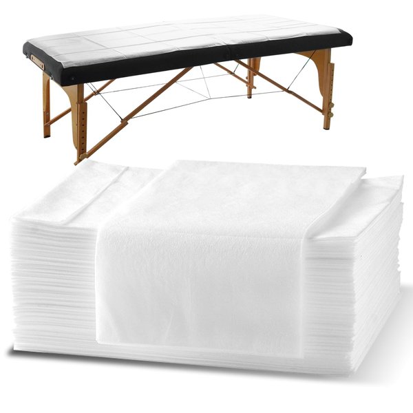 Disposable Bed Sheets Massage Table Sheets, 20 Pcs Massage Sheets Cover Non-Woven Fabric for Spa, Beauty Salon, Hotels, 70’’ x 31’’