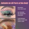 GBZW 12 Colors Body Glitter, Face Glitter, Glitter Makeup, Holiday Party Makeup, Suitable for Body, Hair, Eyeshadow, Nails, Includes 2 Makeup Brushes