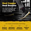 CopperJoint Foot Compression Sleeve - Plantar Fasciitis Socks for Arch Support, Achilles Tendonitis, and Foot Pain Relief - Toeless Socks For Everyday & Night Use - Copper Infused Nylon (Medium)