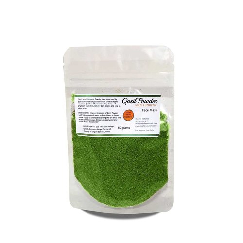 Roselle Naturals Qasil Powder Organic for Face with Turmeric Face Mask - Ancient Somali Qasil Powder for Face, Turmeric Powder for Skin Organic Face Mask, Organic Qasil Powder, Somali Skincare, 60g