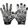 CUTTERS Game Day No Slip Football Gloves, Youth and Adult Sizes, Receiver Glove with High Tack Silicone Grip, Superior Support and Protection for All Ages, Guantes de Football, 1 Pair, Black