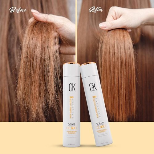 GK HAIR Global Keratin Moisturizing Shampoo (10.1 Fl Oz/300ml) for Hydrating Color Protection Dry Damage Curly Frizzy Thinning Color Treated Hair Repair Organic Paraben Sulfate Free All Hair Types