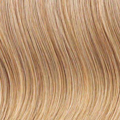Toni Brattin Perfect Topper Color Medium Blonde Hairpiece 8" Length Straight Top of Head Complete Crowne Coverage ChangeLite Heat Friendly Synthetic Wispy Bangs Snap Clips Bundle MaxWigs Booklet