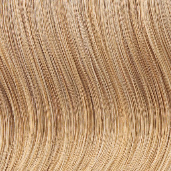 Toni Brattin Perfect Topper Color Medium Blonde Hairpiece 8" Length Straight Top of Head Complete Crowne Coverage ChangeLite Heat Friendly Synthetic Wispy Bangs Snap Clips Bundle MaxWigs Booklet