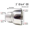 Atokrtact 3"ID to 4"OD Exhaust Pipe Reducer Adapter 304 Stainless Steel for Universal Car Connector (3"ID - 4"OD)