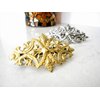 Generic Gold or silver metal filigree with leaves hair clip barrette (Primary color: Silver), 1 Count (Pack of 1)