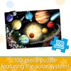 The Learning Journey Puzzle Doubles Glow in the Dark - Space - 100 Piece Glow in the Dark Puzzle, Space Puzzles For Kids Ages 4-8, Solar System Puzzle For Kids, Award Winning Educational Toys