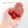 Toy Vault Fridge Magnet Dice Set (7-Piece Set); Red Polyhedral Dice-Shaped Decorative Refrigerator Magnets