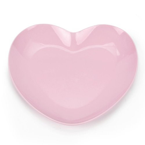 SUKPSY Stainless Steel Nail Art Makeup Palette,Nail Art Plate Palette,Heart Shaped Nail Art Display Holder,Nail Polish Color Mixing Plate, for Small Item Storage and DIY Jewelry Making (Pink)