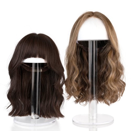 Waterdale Collection Wig stand A Premium Lucite wig head and Luxurious mannequin head made of Acrylic and styrofoam head