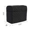 Luxja Dust Cover for Sewing Machine, Sewing Machine Cover with Pockets for Extra Accessories (Compatible with Brother and Singer), Black (Quilted Fabric)
