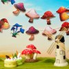 Tranqun 4 Set Mushroom Banner Mushroom Garland Mushroom Party Decorations for Baby Shower Wild Mushroom Themed Birthday Party Favors