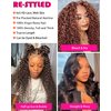 Marshey 6x5 Curly Lace Front Wigs Human Hair Wear and Go Glueless Wig Pre Plucked Pre Cut Pre Bleached Knots Deep Wave Wig for Women 18 Inch