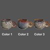 KYBSCZ Ceramic Espresso Cups Set of 4, 3 Ounces Demitasse Cups, Porcelain Mini Coffee Cups, Small Ceramic cups set Made by Fambe Reactive Glaze,Caramel Gray