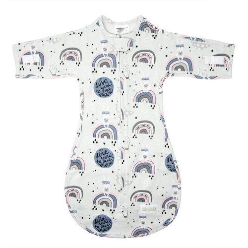 Woombie Soothie Sack, Baby Sleeper with Pacifier Holder, Love You to The Moon, 9-12 Months