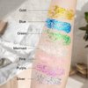 Melemando Body Glitter Stick 7 Colors Holographic Mermaid Sequins Chunky Face Glitter Stick Singer Concerts or Music Festival Rave Glitter Makeup for Face/Body/Hair/Eyes/Lip (05 Sliver)