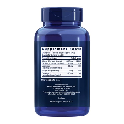 Life Extension Buffered Vitamin C Powder – Ascorbic Acid Vitamin C, Calcium, Magnesium, and Mineral Supplements for Sensitive Stomachs – Gluten-Free, Non-GMO, Vegetarian – 454g ( 84Servings )